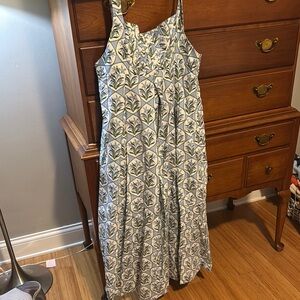 NWT Agua Bendita Blue and White Floral Dress